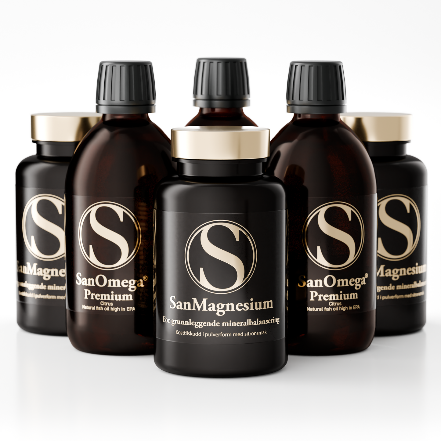 Complete Set 1 ( Sanomega premium fish oil x3 + SanMagnesium mineral powder x3)